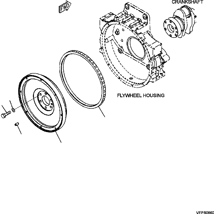 |$36. FLYWHEEL [A2118-B7A2] - Komatsu part HM300-2 A11001-UP [hm300-0e] - Komatsu spare parts at sparepartskomatsu.com