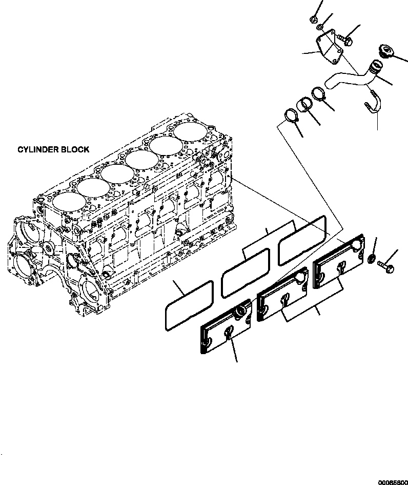 |$50. CAM FOLLOWER COVER AND OIL FILLER [A2218-B7A4] - Komatsu part HM300-2 A11001-UP [hm300-0e] - Komatsu spare parts at sparepartskomatsu.com