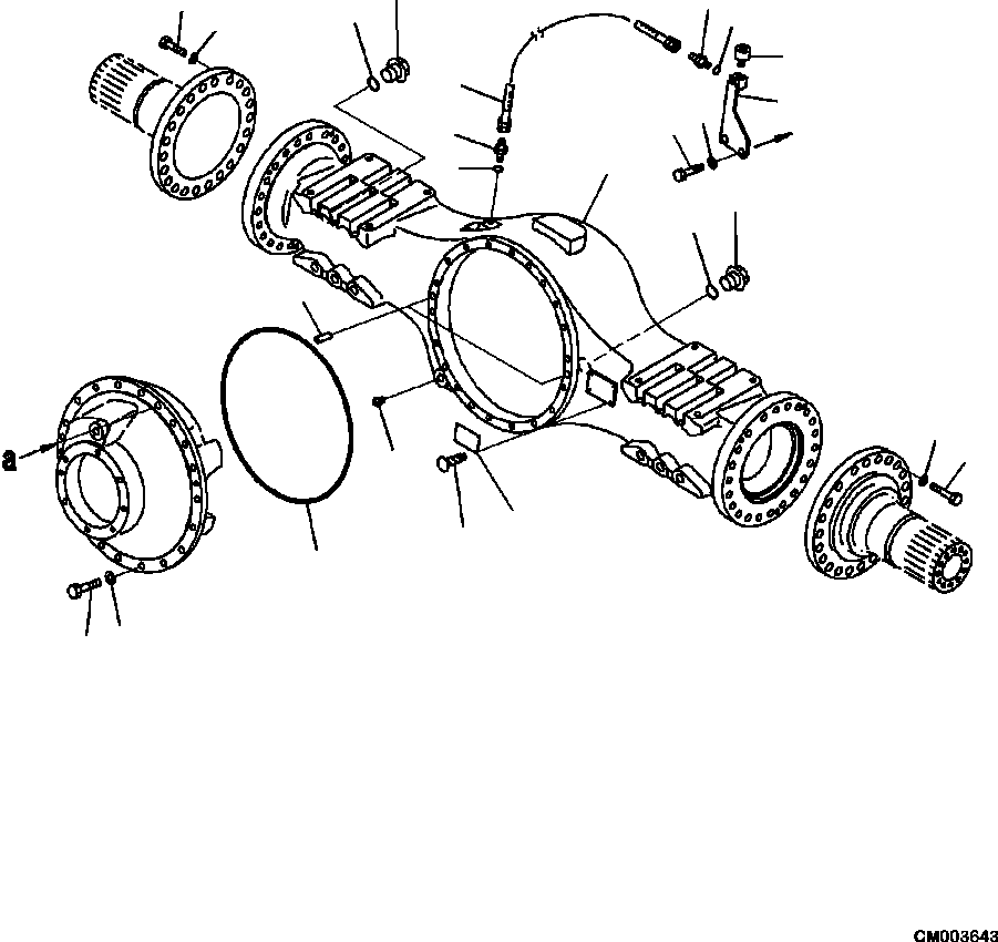 |$110. REAR AXLE HOUSING AND RELATED PARTS [F3560-04A0] - Komatsu part HM300-2 A11001-UP [hm300-0e] - Komatsu spare parts at sparepartskomatsu.com