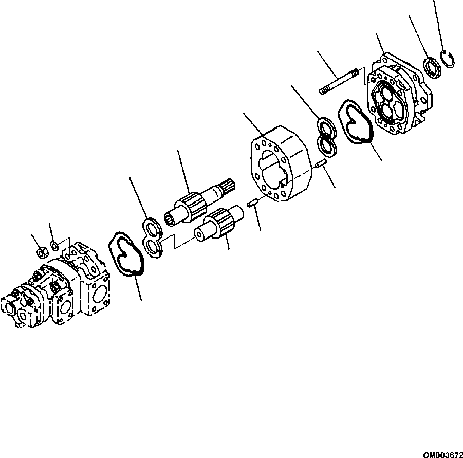 |$22. HYDRAULIC PUMP STEERING, HOIST AND PILOT - SDR100+25+SB6 (1/3) [H0210-01A0] - Komatsu part HM300-2 A11001-UP [hm300-0e] - Komatsu spare parts at sparepartskomatsu.com