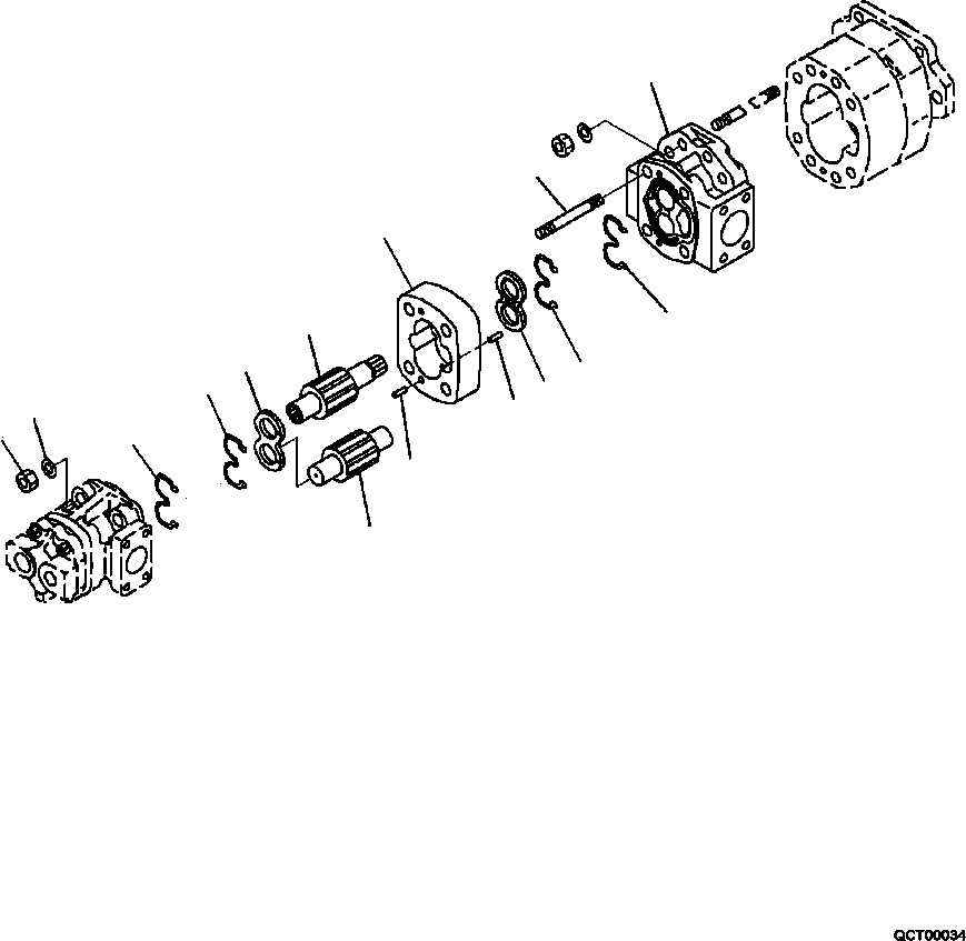 |$24. HYDRAULIC PUMP STEERING, HOIST AND PILOT - SDR100+25+SB6 (2/3) [H0210-02A0] - Komatsu part HM300-2 A11001-UP [hm300-0e] - Komatsu spare parts at sparepartskomatsu.com