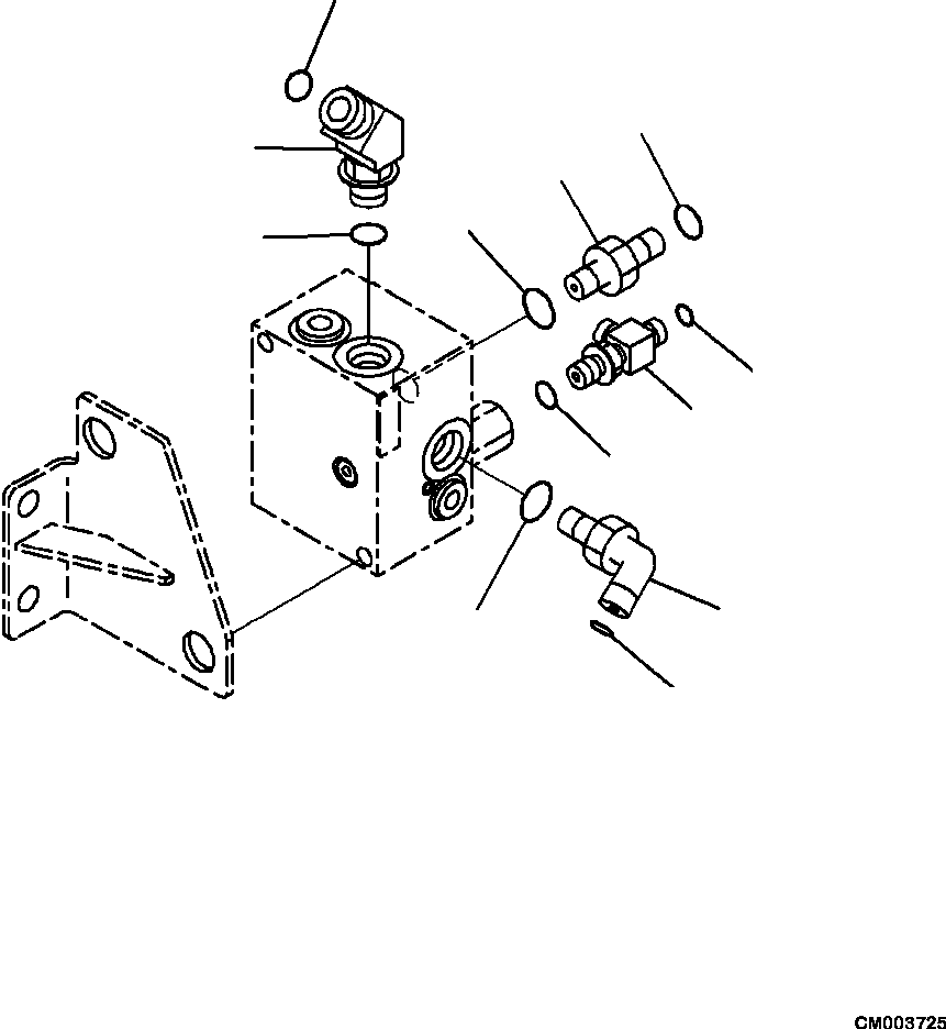 |$144. ACCUMULATOR CHARGE VALVE CONNECTIONS [H3530-04A0] - Komatsu part HM300-2 A11001-UP [hm300-0e] - Komatsu spare parts at sparepartskomatsu.com