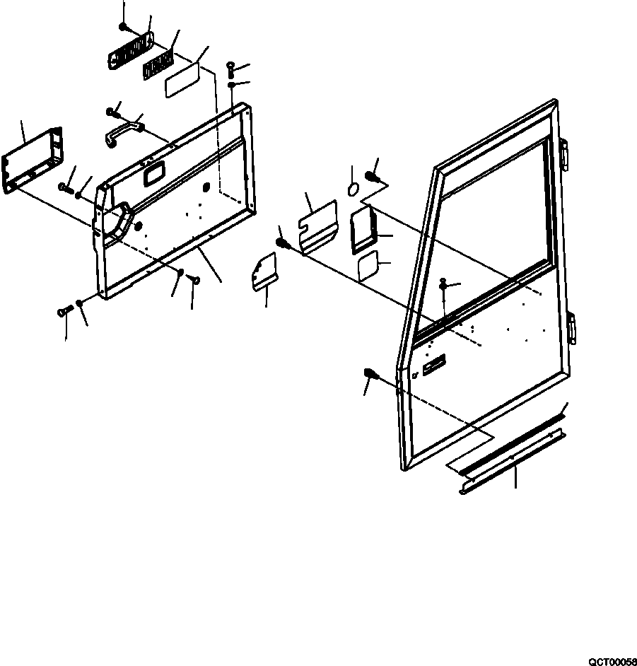 |$14. CAB L.H. DOOR ACCESSORY PARTS (S/N  A11185- ) [K0200-04A0A] - Komatsu part HM300-2 A11001-UP [hm300-0e] - Komatsu spare parts at sparepartskomatsu.com