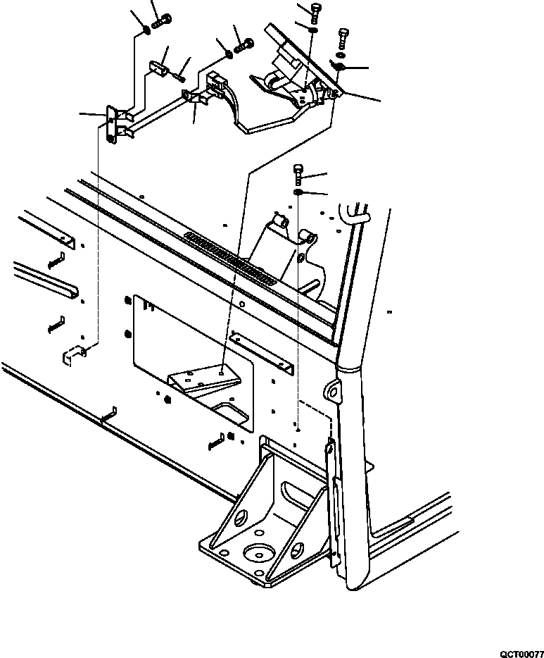 |$68. FLOOR PEDAL MOUNT (S/N  A11185- ) [K0200-18A0A] - Komatsu part HM300-2 A11001-UP [hm300-0e] - Komatsu spare parts at sparepartskomatsu.com