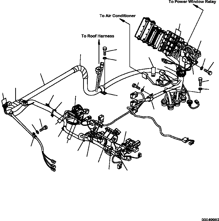 |$156. FLOOR MAIN HARNESS (S/N  A11001-A11184 ) [K0200-56A0] - Komatsu part HM300-2 A11001-UP [hm300-0e] - Komatsu spare parts at sparepartskomatsu.com