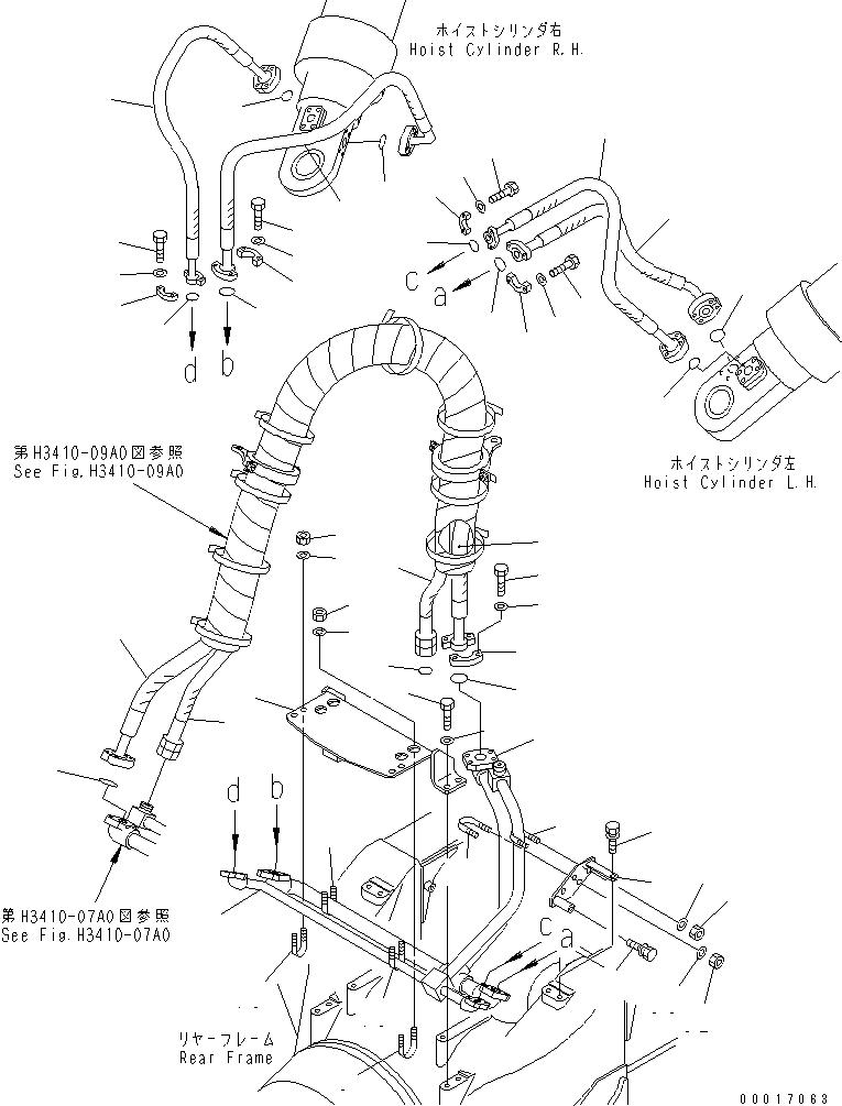 270. HYDRAULIC PIPING (HOIST CYLINDER LINE¤ 2/2)(#1033-) [H3410-08A0A] - Komatsu part HM300-1 S/N 1001-UP [hm300-1r] - Komatsu spare parts at sparepartskomatsu.com