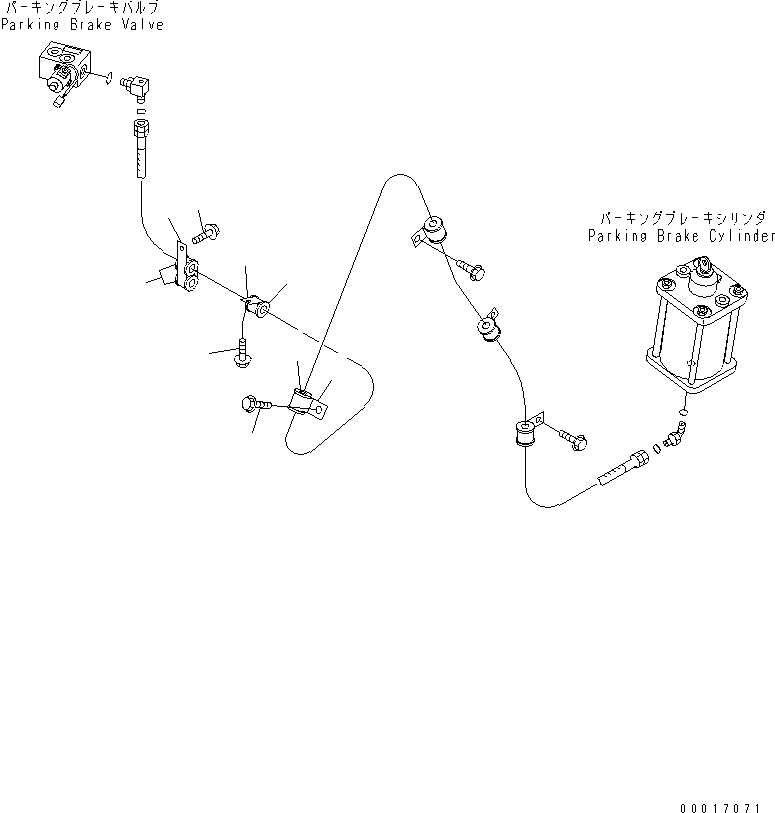 570. BRAKE PIPING (PARKING VALVE HOSE CLAMP) [H3540-07A0] - Komatsu part HM300-1 S/N 1001-UP [hm300-1r] - Komatsu spare parts at sparepartskomatsu.com
