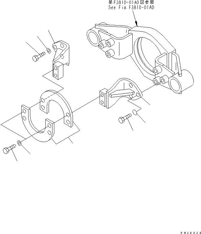 130. FRONT DRIVE SHAFT GUARD AND BREATHER PIPING(#1001-1147) [W3117-01A0] - Komatsu part HM300-1 S/N 1001-UP [hm300-1r] - Komatsu spare parts at sparepartskomatsu.com