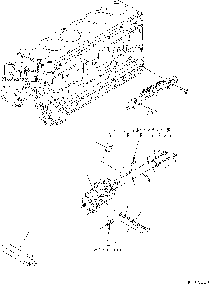 410. FUEL INJECTION PUMP MOUNTING (FOR REGULATION OF EPA 2ND AND EU 2ND)(#313408-) [A4010-A3X5] - Komatsu part HM300-1 S/N 1001-UP [hm300-1r] - Komatsu spare parts at sparepartskomatsu.com