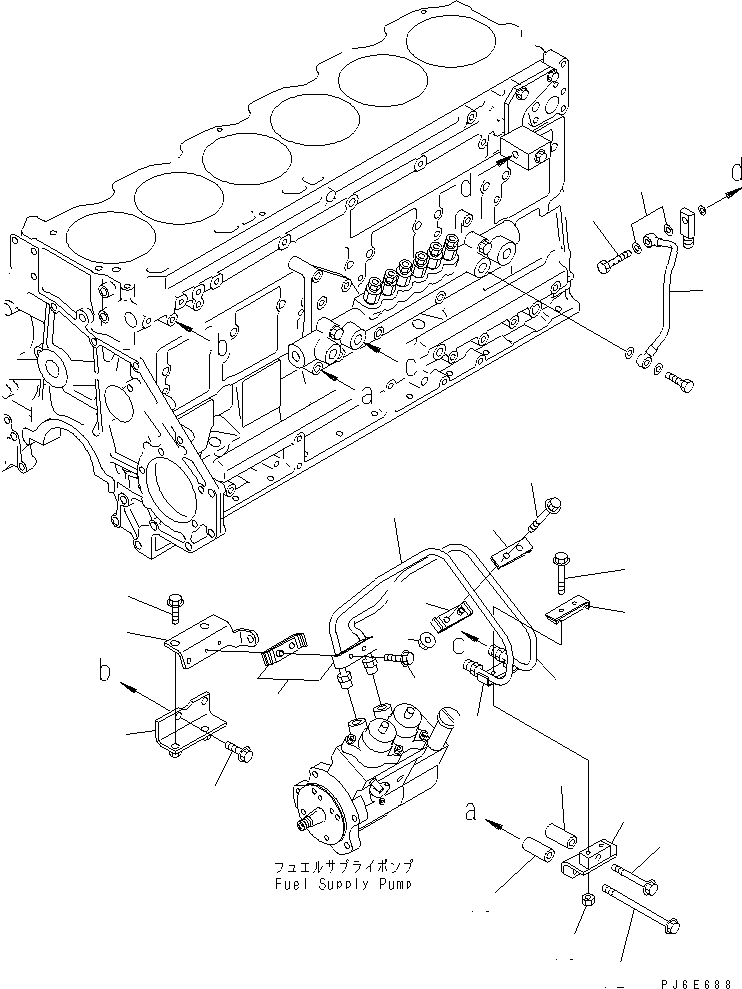 460. FUEL SUPPLY AND FUEL RETURN PIPING (COMMON RAIL) (LOW VISCSITY FUEL SPEC.)(#313408-) [A4010-B3X6] - Komatsu part HM300-1 S/N 1001-UP [hm300-1r] - Komatsu spare parts at sparepartskomatsu.com