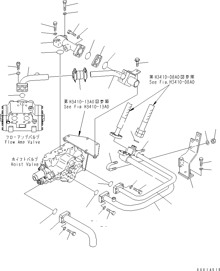 230. HYDRAULIC PIPING (HOIST CYLINDER LINE¤ 1/2) [H3410-07A0] - Komatsu part HM300TN-1 S/N 1001-UP [hm300tnr] - Komatsu spare parts at sparepartskomatsu.com