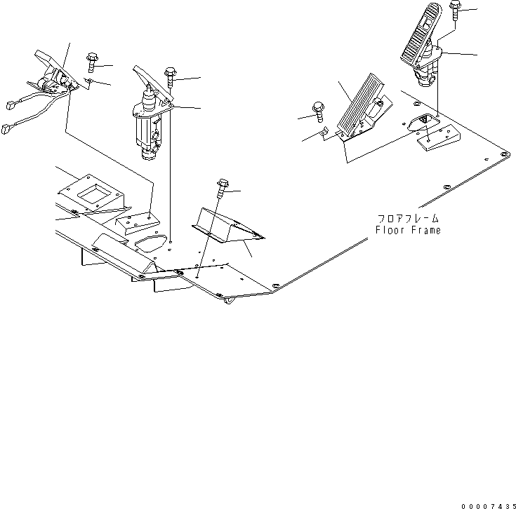 730. FLOOR (AXLE PEDAL AND BRAKE PEDAL) [K4010-13A0] - Komatsu part HM300TN-1 S/N 1001-UP [hm300tnr] - Komatsu spare parts at sparepartskomatsu.com