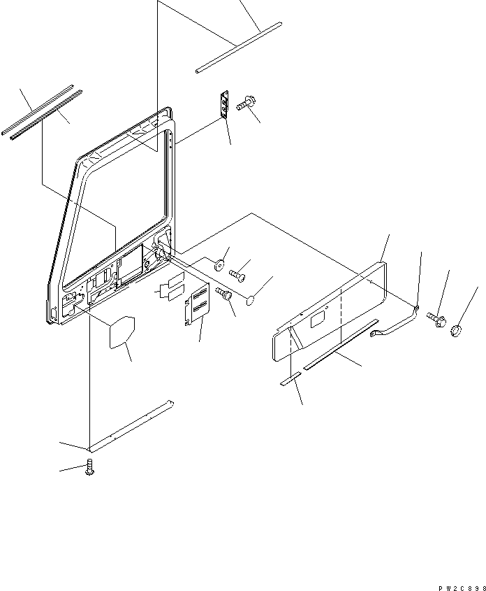 110. OPERATOR'S CAB (R.H. DOOR¤ ACCESSORY PARTS) (WITH RADIO OR STEREO CASSETTE) [K0200-07A0] - Komatsu part HM350-1L S/N A10001-UP [hm350-0e] - Komatsu spare parts at sparepartskomatsu.com