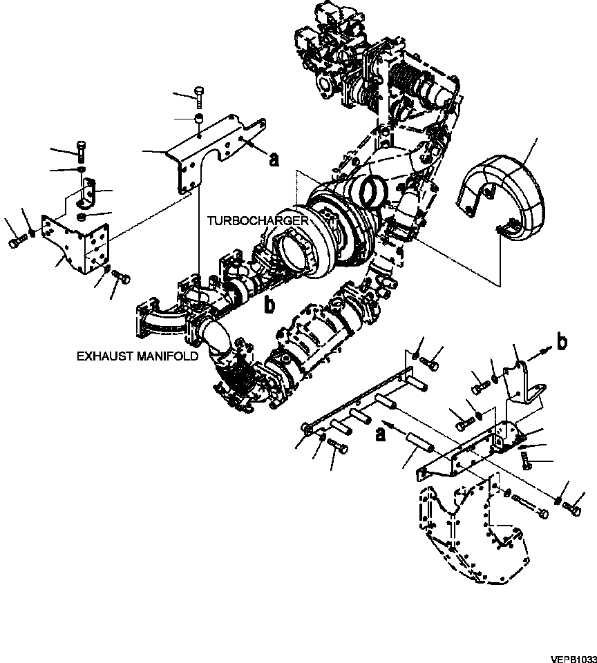 |$172. HEAT SHIELD (1/2) TURBOCHARGER AND EXHAUST MANIFOLD (ENGINE S/N 530008-532350) [A6113-B8A1] - Komatsu part HM350-2 SN A11001-UP [hm350-ae] - Komatsu spare parts at sparepartskomatsu.com