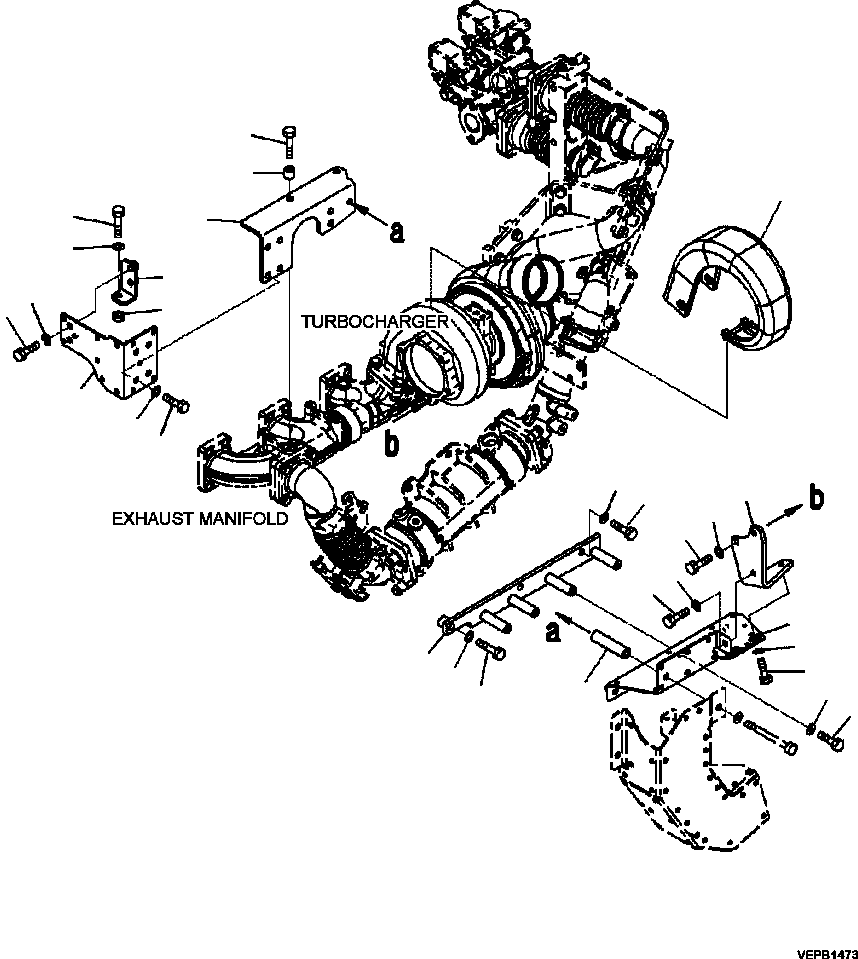 |$176. HEAT SHIELD (1/2) TURBOCHARGER AND EXHAUST MANIFOLD (ENGINE S/N 532351-) [A6113-B8A3] - Komatsu part HM350-2 SN A11001-UP [hm350-ae] - Komatsu spare parts at sparepartskomatsu.com