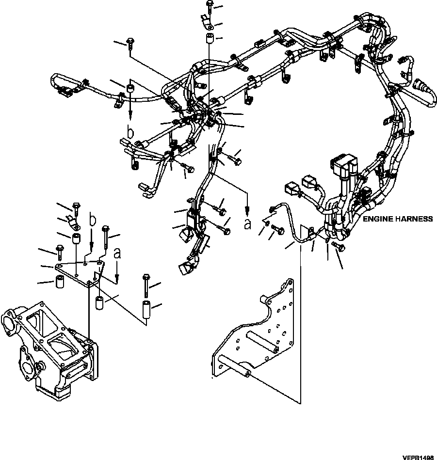 |$190. ENGINE WIRING HARNESS (4/4) ENGINE S/N 530699 AND UP [A6126-B8A5] - Komatsu part HM350-2 SN A11001-UP [hm350-ae] - Komatsu spare parts at sparepartskomatsu.com