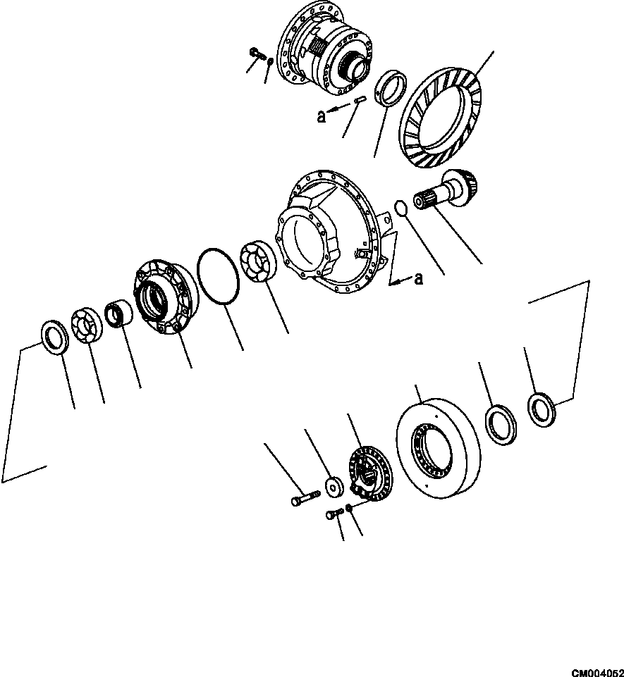 |$114. REAR AXLE PINION AND CAGE [F3560-03A0] - Komatsu part HM350-2 SN A11001-UP [hm350-ae] - Komatsu spare parts at sparepartskomatsu.com