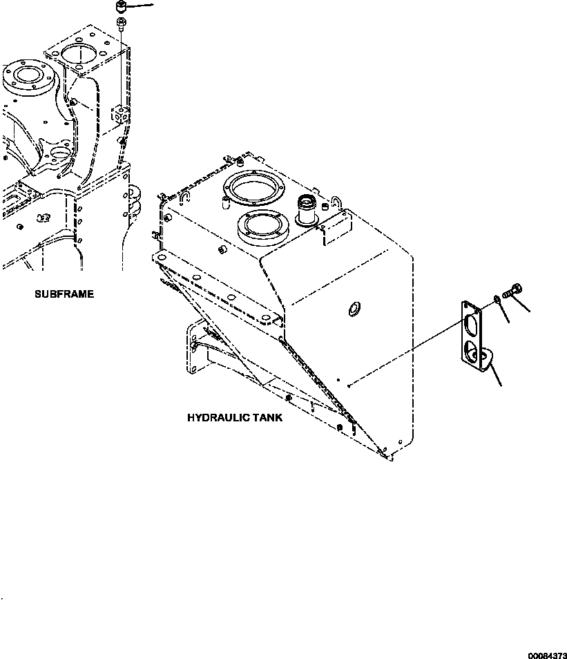 |$22. HYDRAULIC TANK SHIPPING LOCK BRACKET ( A11106-) [H0150-05A0] - Komatsu part HM350-2 SN A11001-UP [hm350-ae] - Komatsu spare parts at sparepartskomatsu.com