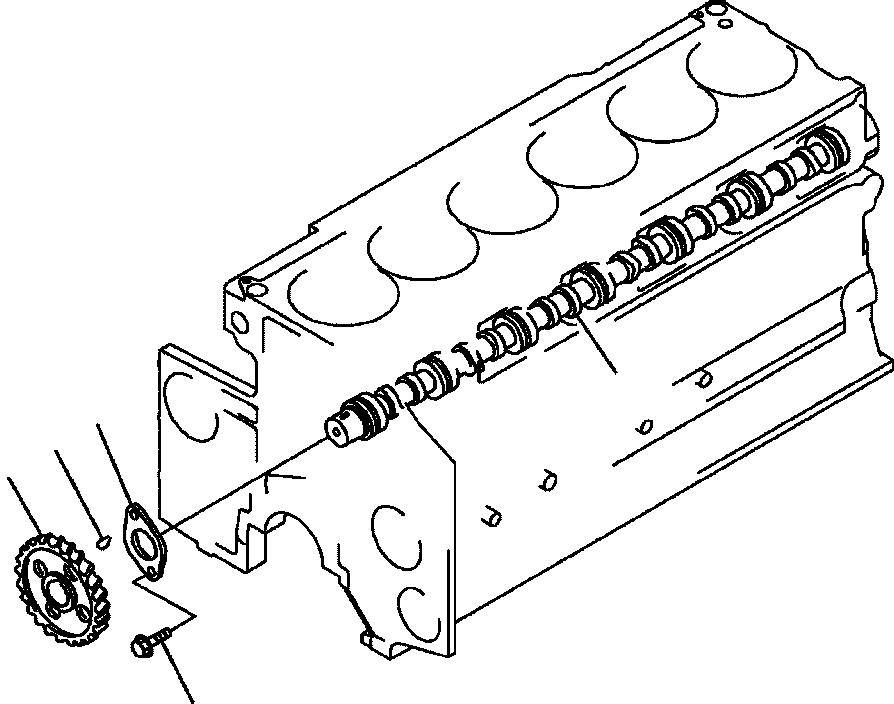 |$27. CAMSHAFT [A2410-A4A5] - Komatsu part HM350-1L S/N A10001-UP [hm3501l] - Komatsu spare parts at sparepartskomatsu.com