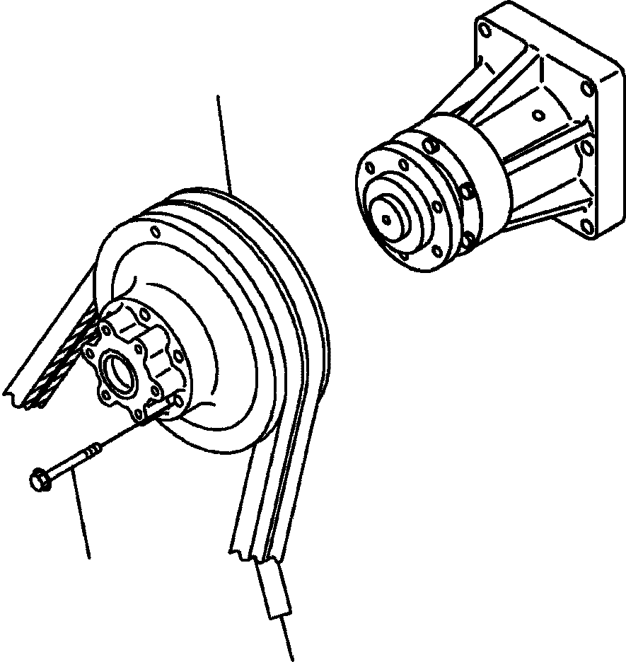 |$48. FAN PULLEY AND V-BELT [A5050-A4D5] - Komatsu part HM350-1L S/N A10001-UP [hm3501l] - Komatsu spare parts at sparepartskomatsu.com