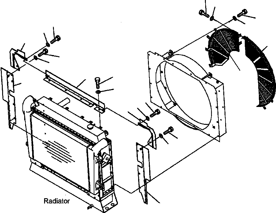 |$1. RADIATOR - BAFFLE AND FAN NET [C0110-02A0] - Komatsu part HM350-1L S/N A10001-UP [hm3501l] - Komatsu spare parts at sparepartskomatsu.com