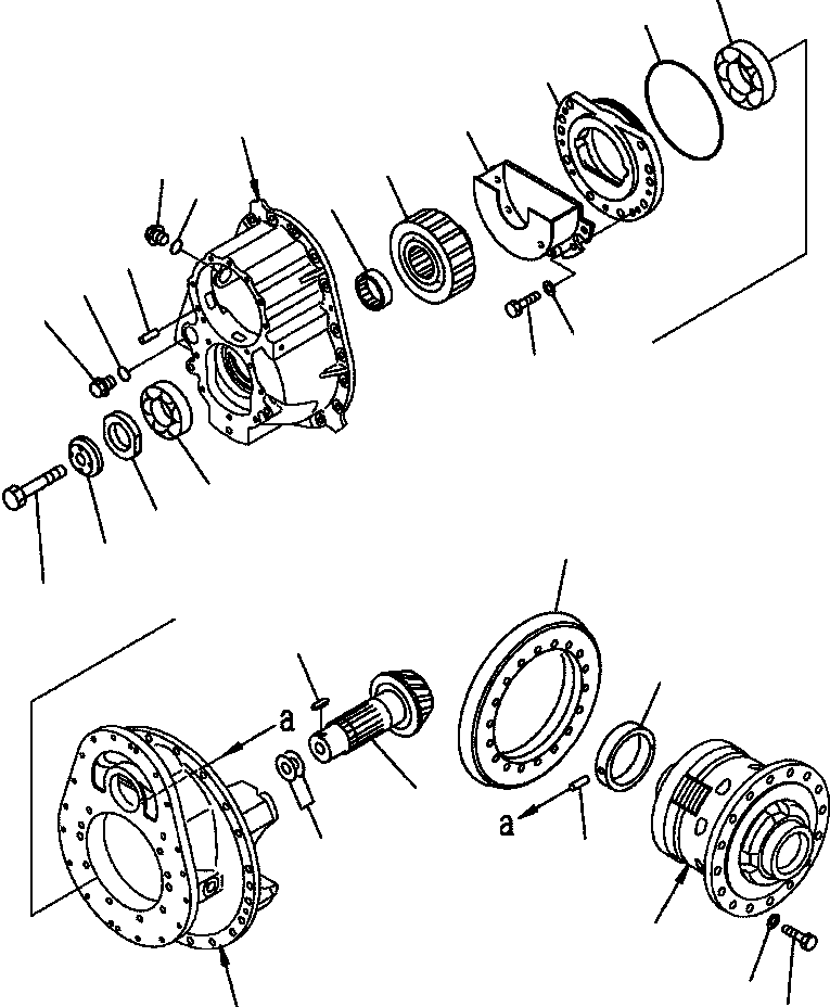 |$31. CENTER AXLE - PINION AND CAGE [F3450-03A0] - Komatsu part HM350-1L S/N A10001-UP [hm3501l] - Komatsu spare parts at sparepartskomatsu.com