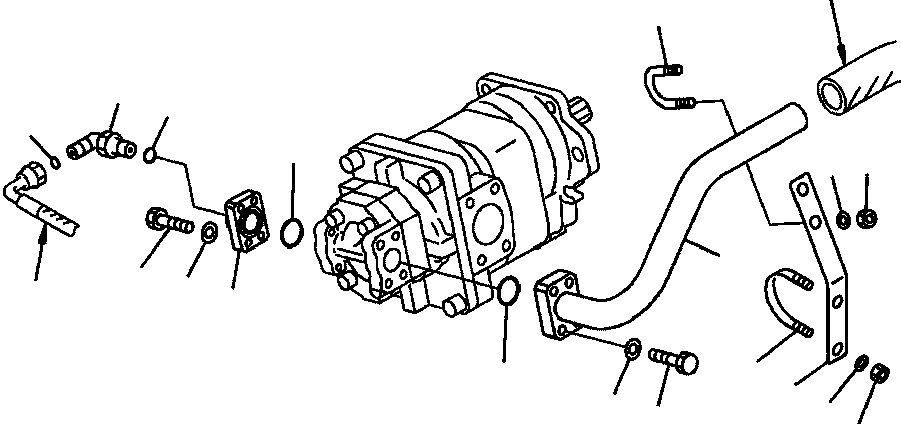 |$23. HYDRAULIC PUMP - BRAKE LINE [H0210-06A0] - Komatsu part HM350-1L S/N A10001-UP [hm3501l] - Komatsu spare parts at sparepartskomatsu.com