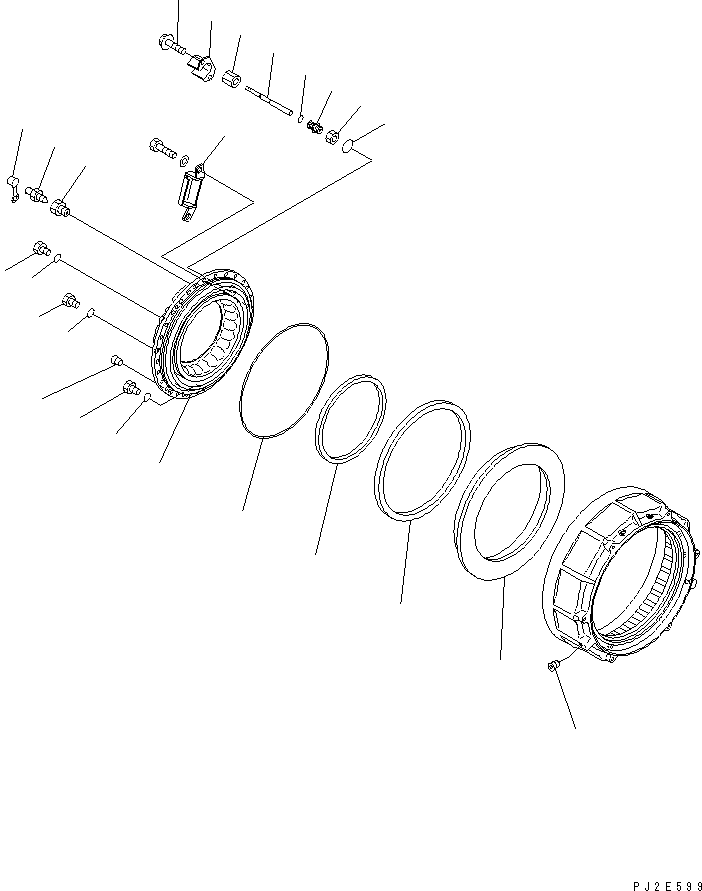 1120. REAR AXLE (BRAKE CYLINDER)(#1001-1032) [F3560-09A0] - Komatsu part HM400-1 S/N 1001-UP [hm400-1r] - Komatsu spare parts at sparepartskomatsu.com