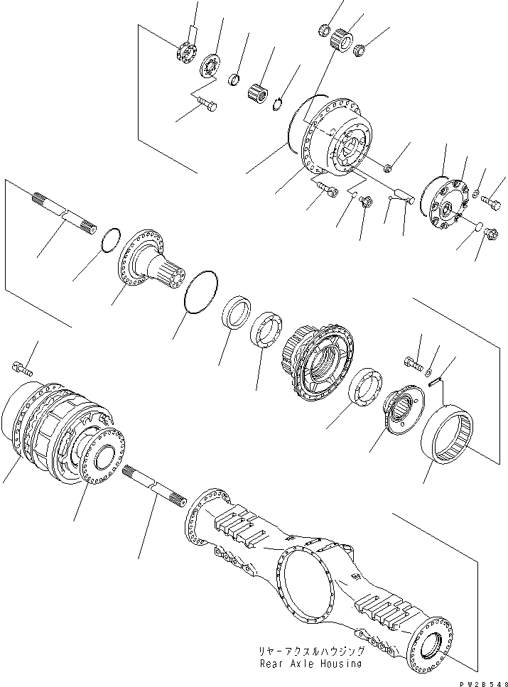 1010. REAR AXLE (FINAL DRIVE)(#1001-1032) [F3560-04A0] - Komatsu part HM400-1 S/N 1001-UP [hm400-1r] - Komatsu spare parts at sparepartskomatsu.com