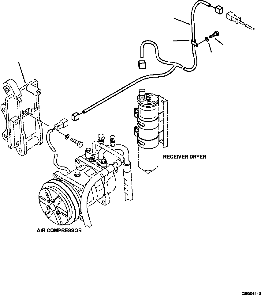 |$4. WIRING HARNESS AIR COMPRESSOR AND RECEIVER DRYER [E0150-02A1] - Komatsu part HM400-2 SN A11001-UP [hm400-ae] - Komatsu spare parts at sparepartskomatsu.com