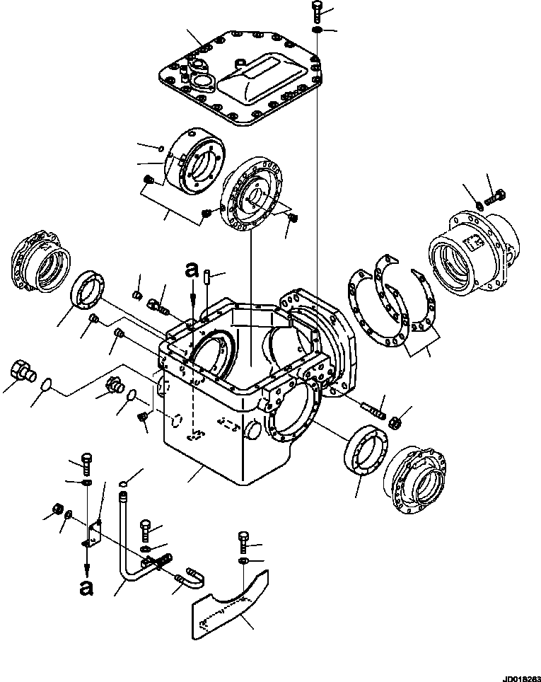 |$40. FRONT DIFFERENTIAL HOUSING AND RELATED PARTS [F3350-01A0] - Komatsu part HM400-2 SN A11001-UP [hm400-ae] - Komatsu spare parts at sparepartskomatsu.com