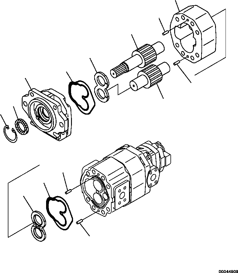 |$24. HYDRAULIC PUMP SDR(30) 100+100+SB(1)8 (1/3) [H0210-01A1] - Komatsu part HM400-2 SN A11001-UP [hm400-ae] - Komatsu spare parts at sparepartskomatsu.com