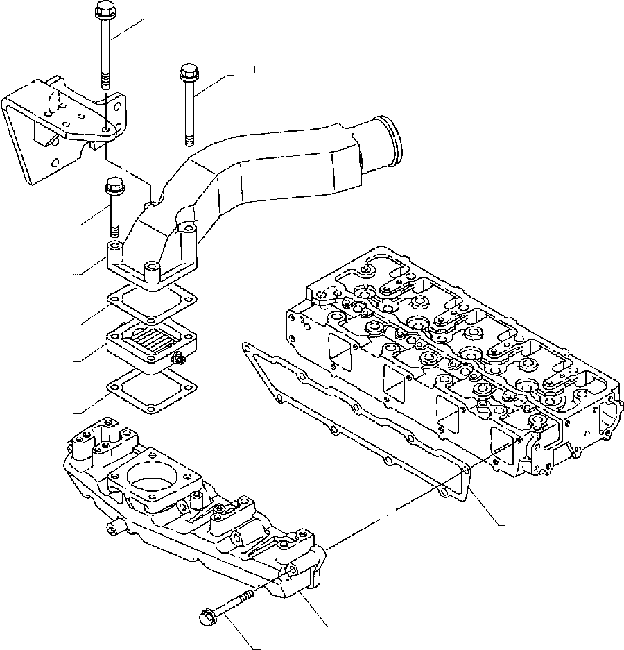 |$2. INTAKE MANIFOLD  - ASPIRATED ENGINE [A0111-01A0] - Komatsu part WB140-2N S/N A20001-A20636 [wb1402n] - Komatsu spare parts at sparepartskomatsu.com