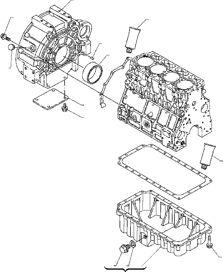 |$10. FLYWHEEL HOUSING AND OIL SUMP [A0221-01A0] - Komatsu part WB140-2N S/N A20001-A20636 [wb1402n] - Komatsu spare parts at sparepartskomatsu.com