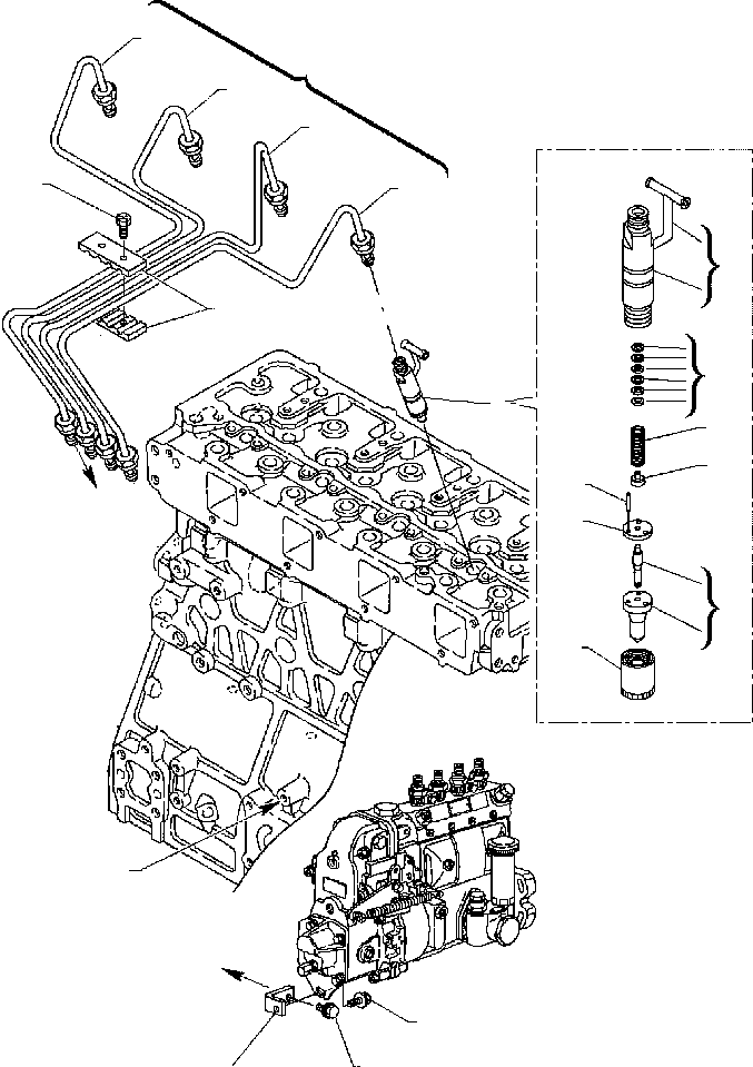 |$20. FUEL INJECTION VALVE - ASPIRATED ENGINE [A0421-01A0] - Komatsu part WB140-2N S/N A20001-A20636 [wb1402n] - Komatsu spare parts at sparepartskomatsu.com