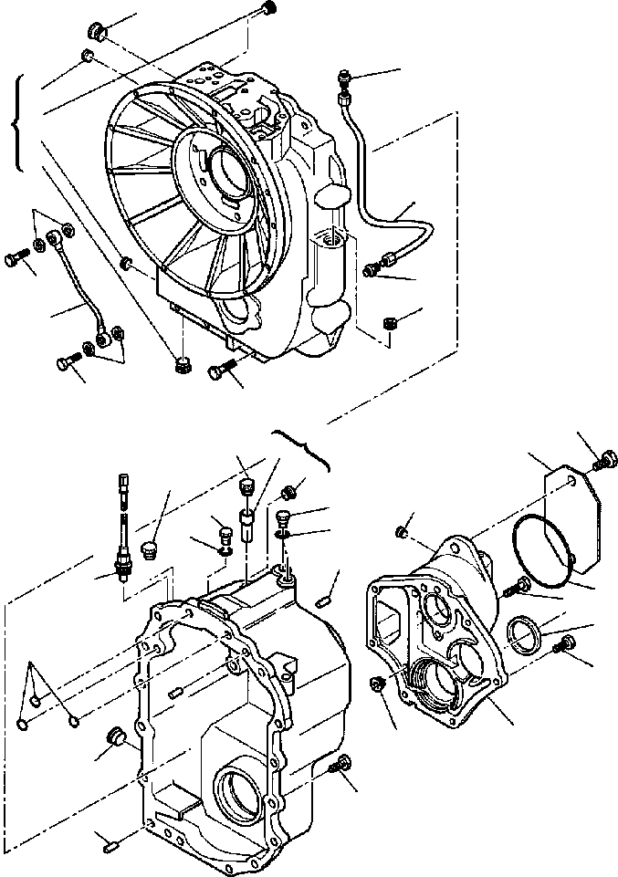 |$6. TRANSMISSION (4WD) - FRONT AND REAR HOUSING [F3230-01A0] - Komatsu part WB140-2N S/N A20001-A20636 [wb1402n] - Komatsu spare parts at sparepartskomatsu.com