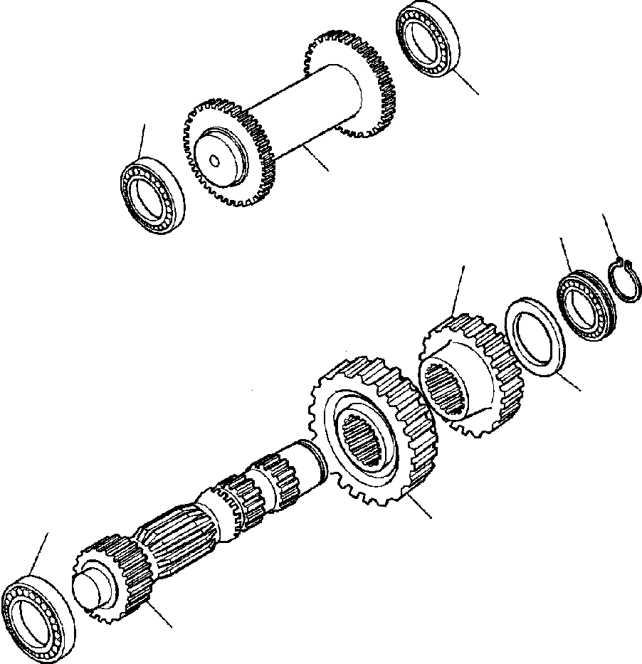 |$20. TRANSMISSION (2WD)  - PRIMARY AND REVERSE SHAFT AND GEAR [F3310-01A0] - Komatsu part WB140-2N S/N A20001-A20636 [wb1402n] - Komatsu spare parts at sparepartskomatsu.com