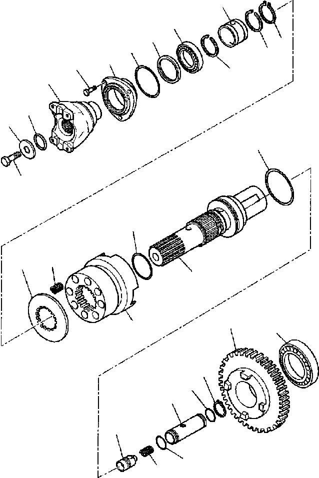 |$11. TRANSMISSION (4WD) - OUTPUT GEAR AND SHAFT [F3255-01A0] - Komatsu part WB140-2N S/N A20001-A20636 [wb1402n] - Komatsu spare parts at sparepartskomatsu.com