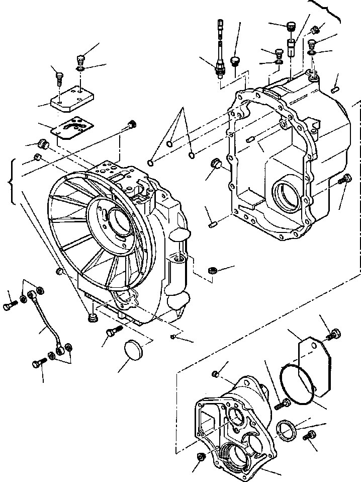 |$18. TRANSMISSION (2WD) - FRONT AND REAR HOUSING [F3300-01A0] - Komatsu part WB140-2N S/N A20001-A20636 [wb1402n] - Komatsu spare parts at sparepartskomatsu.com