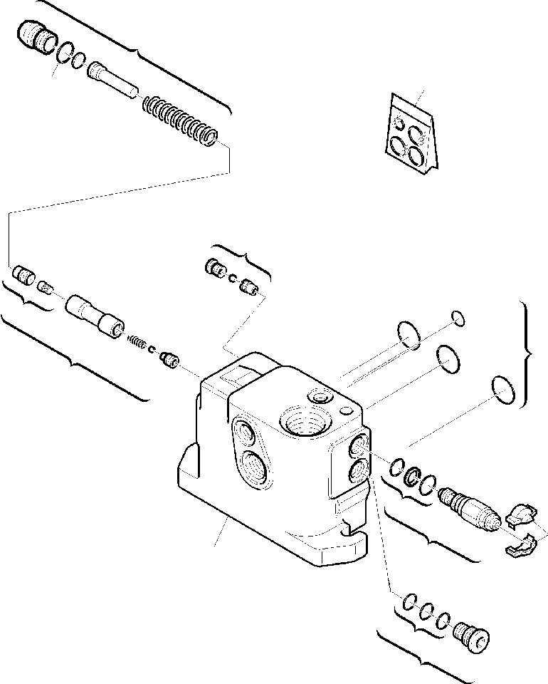 |$14. SHOVEL CONTROL VALVE  - INLET SECTION FOR BUCKET 4 IN 1 [H6265-01A0] - Komatsu part WB140-2N S/N A20001-A20636 [wb1402n] - Komatsu spare parts at sparepartskomatsu.com