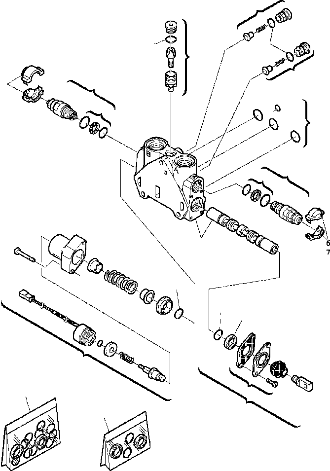 |$16. SHOVEL CONTROL VALVE  - SHOVEL DUMP SECTION FOR BUCKET 4 IN 1 [H6275-01A0] - Komatsu part WB140-2N S/N A20001-A20636 [wb1402n] - Komatsu spare parts at sparepartskomatsu.com