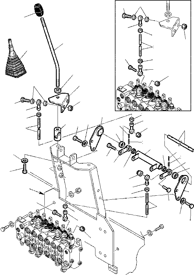 |$8. BACKHOE CONTROL LEVER - KOMATSU LAYOUT - R.H. [K4420-01A0] - Komatsu part WB140-2N S/N A20001-A20636 [wb1402n] - Komatsu spare parts at sparepartskomatsu.com