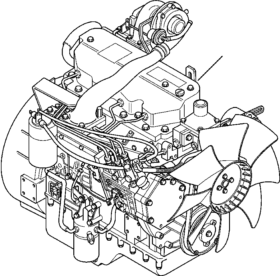 |$2. TIER  II ENGINE COMPLETE ASSEMBLY - S/N  A20814- [A0100-01A1] - Komatsu part WB140-2N S/N A20637-UP [wb1402n1] - Komatsu spare parts at sparepartskomatsu.com