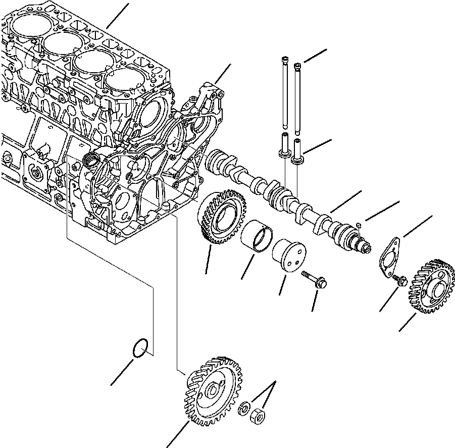 |$36. TIER  I ENGINE CAMSHAFT AND DRIVE GEAR - S/N  A20637-A20813 [A0113-01A0] - Komatsu part WB140-2N S/N A20637-UP [wb1402n1] - Komatsu spare parts at sparepartskomatsu.com