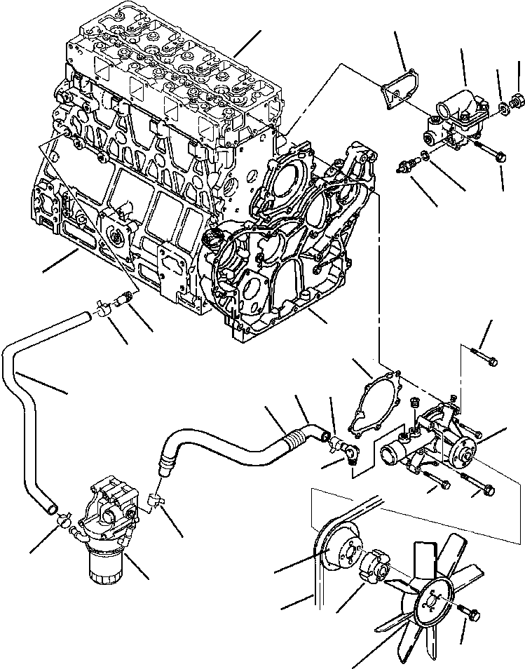 |$76. TIER  I ENGINE COOLING SYSTEM - S/N  A20637-A20813 [A0140-01A0] - Komatsu part WB140-2N S/N A20637-UP [wb1402n1] - Komatsu spare parts at sparepartskomatsu.com