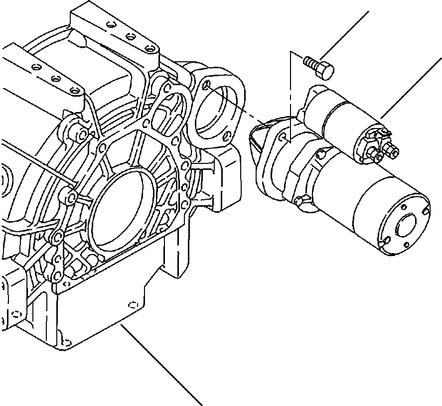 |$88. TIER  I OR  II ENGINE STARTER MOUNTING - S/N  A20637- [A0151-01A0] - Komatsu part WB140-2N S/N A20637-UP [wb1402n1] - Komatsu spare parts at sparepartskomatsu.com