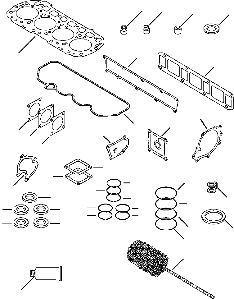 |$98. TIER  II ENGINE GASKET KIT - S/N  A20814- [A0160-01A1] - Komatsu part WB140-2N S/N A20637-UP [wb1402n1] - Komatsu spare parts at sparepartskomatsu.com