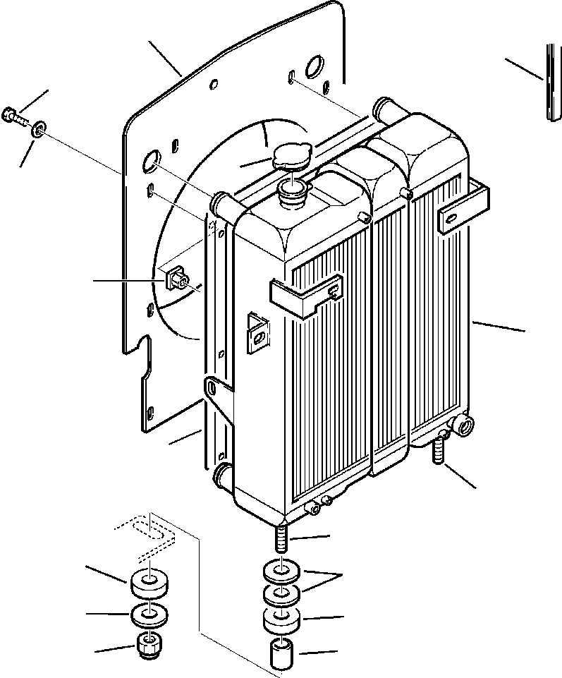 |$2. RADIATOR S/N  A20637-A20813 [C1210-01A0] - Komatsu part WB140-2N S/N A20637-UP [wb1402n1] - Komatsu spare parts at sparepartskomatsu.com