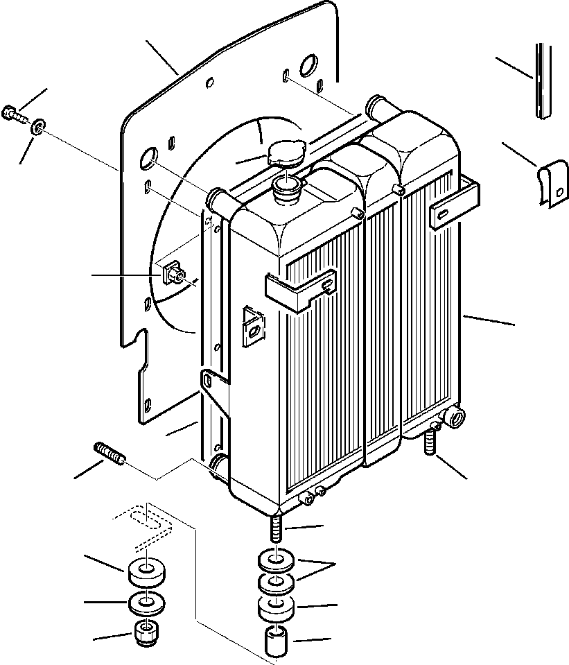 |$4. RADIATOR S/N  A20814- [C1210-01A1] - Komatsu part WB140-2N S/N A20637-UP [wb1402n1] - Komatsu spare parts at sparepartskomatsu.com