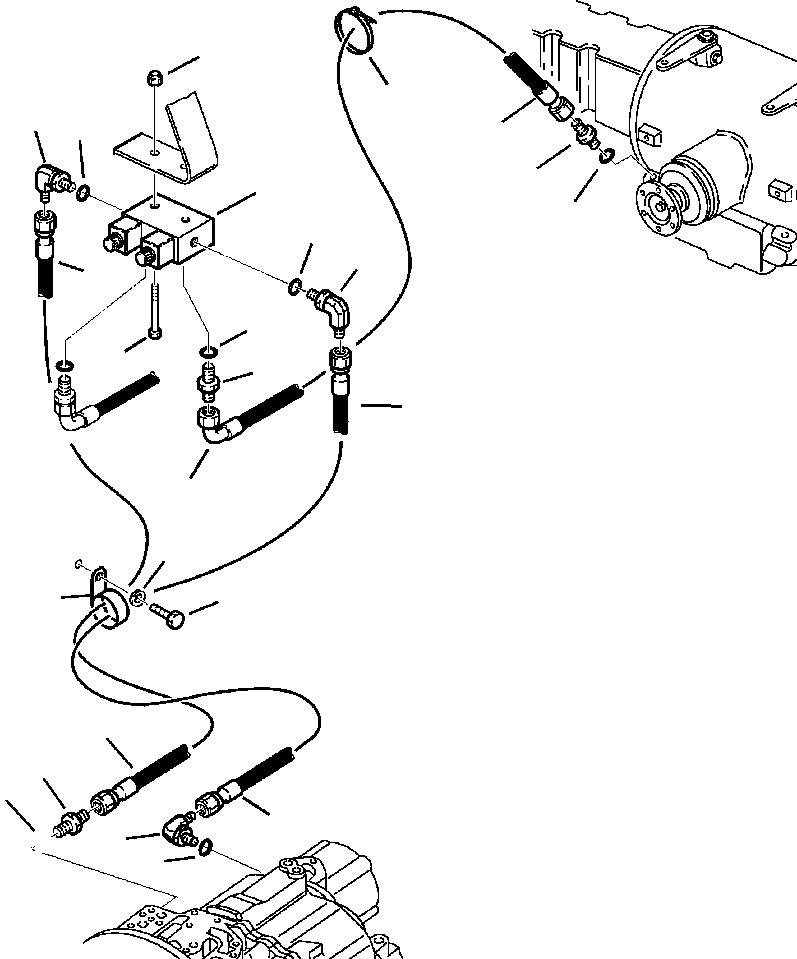 |$2. DRIVE TRAIN PIPING REAR AXLE LOCK CONTROL - S/N  A20637- [F3000-01A1] - Komatsu part WB140-2N S/N A20637-UP [wb1402n1] - Komatsu spare parts at sparepartskomatsu.com